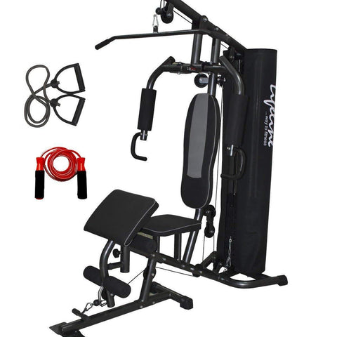 Image of Lifeline Home Gym Set Deluxe 005 For Workout At Home Bundles With Resistance Band and Skipping Rope || Available on EMI-IMFIT