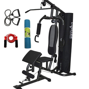 Lifeline Multi Gym Machine - Lifeline HG 005 Deluxe Bundles With Resistance Band, Skipping Rope and Yoga Mat