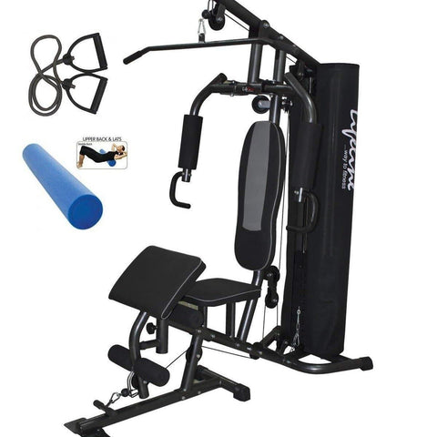 Image of Lifeline Home Gym Equipment Deluxe 005 For Workout At Home Bundles With Resistance Band and Full Round Foam Roller || Available on EMI-IMFIT