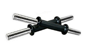 2 X 14 inch Dumbbell Rod Set (Steel) with Steel Nuts Weight Lifting Bar
