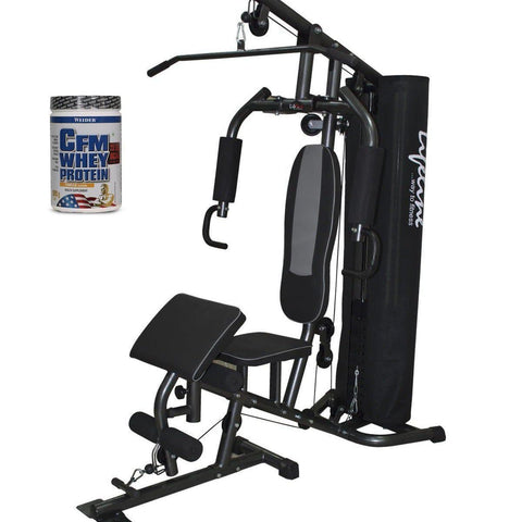 Image of Lifeline Home Gym 005 Deluxe Bundles with Weider CFM Whey Protein 908 GMS (Vanilla)-IMFIT