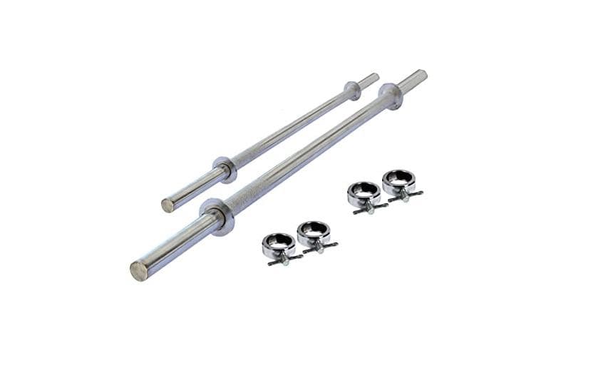 (26MM) Steel Solid Straight Weight Bar with 2 Locks (Chrome) Available from 3 Feet to 6 Feet