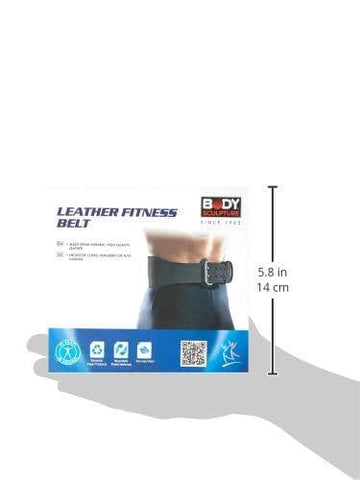 Image of Body Sculpture BW503 Leather Fitness Belt, Small (Black)