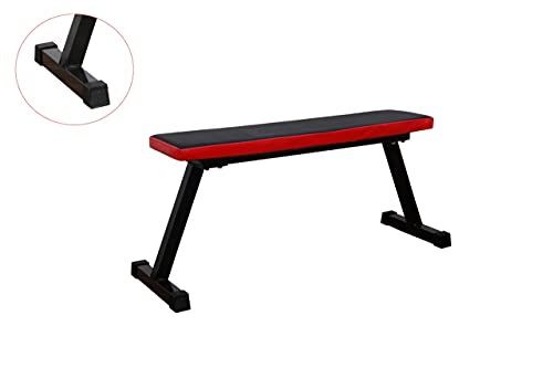 ALLYSON FITNESS Heavy Duty Flat Bench- 300 KG Capacity Utility Exercise Bench for Weight Strength Training, Sit Up Abs Multipurpose Fitness Exercise