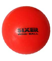 Image of Sixer PVC Cricket Wind Ball Set of 6 Pcs, Full Size, Red, Orange, Blue, Green, Multicolour
