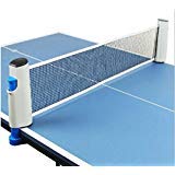 Image of Cima Innovative Retractable Table-Tennis Net with Adjustable Length and Push Clamps Portable and Fits Most Tables (Medium, Multicolour)