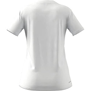 adidas womens Primeblue Tee White/Black Medium