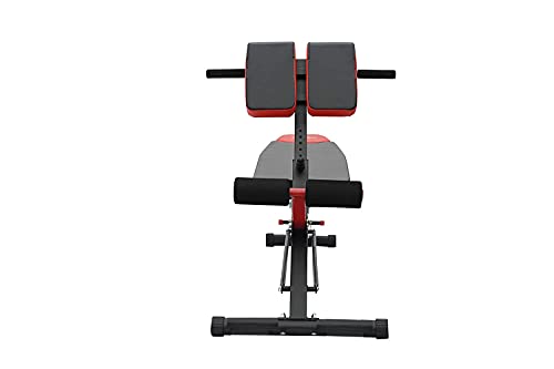 Kobo EB-1013 Steel Multi Function Imported 10 Exercises Adjustable Dumbbell Bench with Preacher Curl for Home Gym (Black/Red)