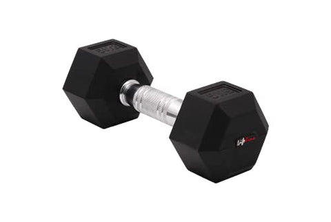 Image of Lifeline 25 Kg Hexa Dumbbell Set Ideal for Home Gym Exercise Workout for Men & Women, Cast Iron Rubber Coated Encased, Perfect for Home Fitness- Pack of 2