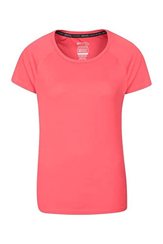 Image of Mountain Warehouse Endurance Womens T-Shirt - Ladies Top, Coral (Plain), 20