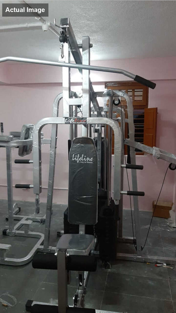 Lifeline Fitness Equipment 6 Station Home Gym with 3 Weight Lines || Available on EMI