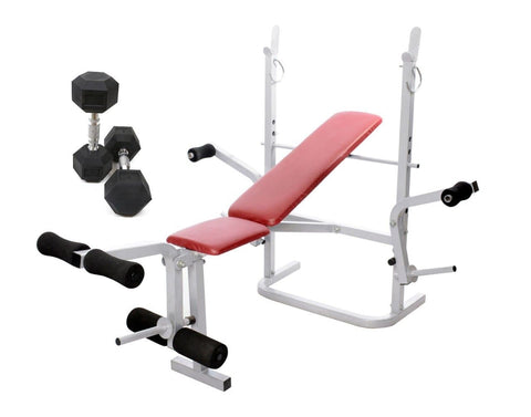 Image of Lifeline 308A Multi Bench Press 8 in 1 HomeGym With Dumbbells Set