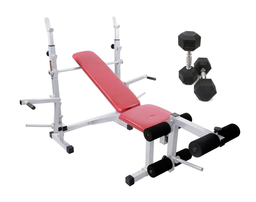 Lifeline 309A Multi Bench Press 8 in 1 Home Gym Machine With Dumbbell Pair