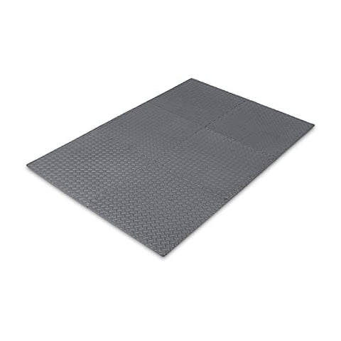 Image of AmazonBasics Puzzle Exercise Mat with EVA Foam Interlocking Tiles - Grey