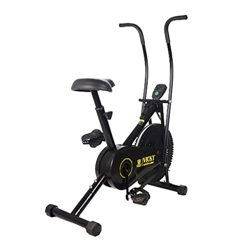 Vicky Fitness Air Bike with Moving Handle Full Body Workout with Cushioned Seat for Cardio Training, Weight Loss & Workout at Home