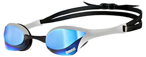 Arena Cobra Ultra Swim Goggles, Blue/Silver, Swipe Anti-Fog Mirror