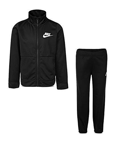 Nike Boy`s Therma Dri-Fit 2 Piece Tracksuit, Black(86e130-023)/White/Black, 4