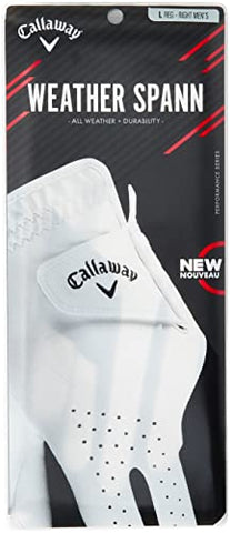 Image of Callaway Golf 2019 Men's Weather Spann Glove, All Weather Durability, Single Pack, Right Hand