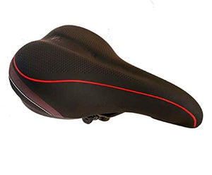 ShreNik Saddle Seat for Bicycle Cycle Soft Cushion Complete Seat (Black)