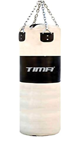 Tima Heavy Duty Punching Bag with Chains Unfilled (48 Inches Long with Chains, 36" Without Chains (Unfilled)