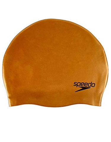 Image of Speedo Moulded Silicon Cap For Unisex-Adult (Size: 1Sz,Color: Blue/Silver)