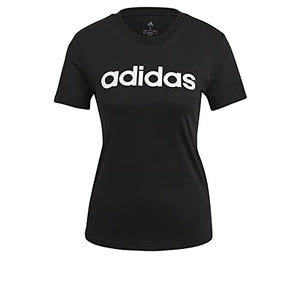 Adidas Women's Slim fit T-Shirt (DP2361_Black/White Medium)