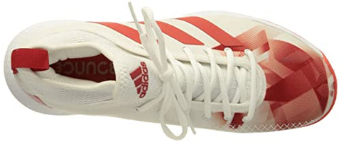 Image of Adidas Women's Textile Defiant Generation W Ftwwht/Red/Red Tennis Shoes - 6 UK