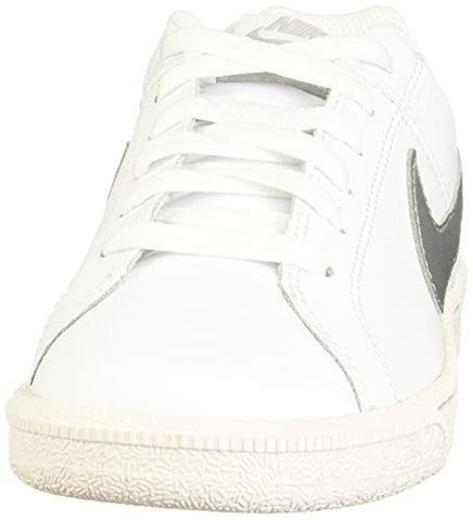 Image of Nike Women's WMNS Court Royale White/Metallic Silver Tennis Shoes-3 UK (36 EU) (5.5 US) (749867-100)