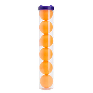 TJ Global Table Tennis Ping Pong Ball Pack of 6 Balls, Seamless Design Recreation Table Tennis Equipment, Accessories - Great for Practice and Training (Orange)