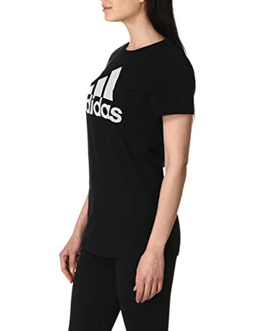 Image of adidas Women's Badge of Sport Tee (X-Small, Black/White (Mesh Logo))