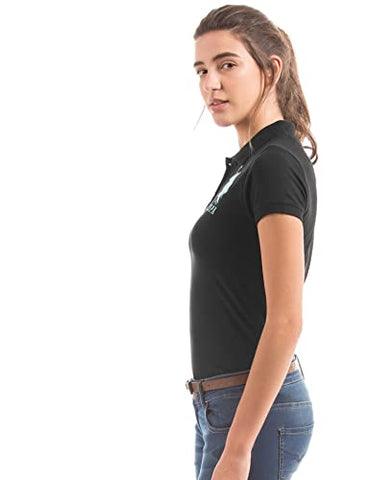 Image of US Polo Women's Band Collar T-Shirt (UWTS0547_Black_X-Small)