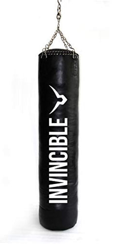 Invincible Classic Vinyl Never Tear Boxing Bag Black 150CM 45 KG