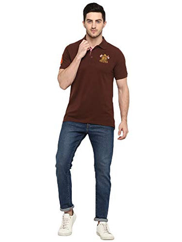 Image of AMERICAN CREW Men's Polo T-Shirt (Dark Brown-AC385-M)