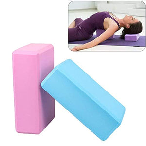 SOPTOOL Non Toxic Set of 2 Yoga Block Non Slip Yoga Brick Sports Fitness Workout Pilates Brick for Exercise, Yoga, Meditation, Home Gym Workout Exercise Tool Stretching aid for Body Fitness