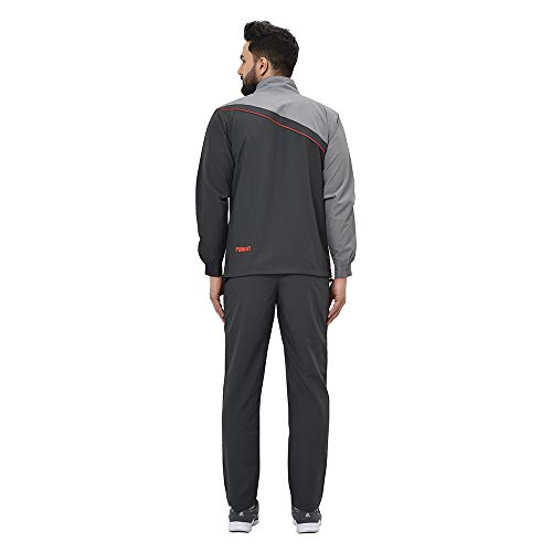 Fallyn Men's Polyester Regular Fit Track Suit for Men Sports Suits for Boys Stylish Trekking Suit Running Suit Warm for Body (Dark Grey_X-Large)