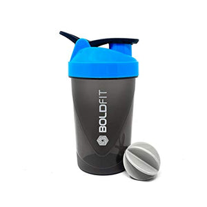 Boldfit Compact Gym Plastic Shaker Bottle for Protein Shake BPA Free Material (Blue And Grey, 470ml)