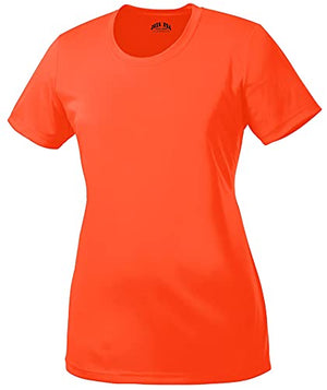 Joe's USA DRI-Equip Women's All Sport Neon Color High Visibility Athletic T-Shirts-M