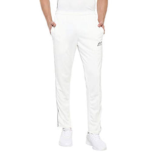 Nivia 2504-1 Polyester Cricket Pants, Men's Small (White/Grey)