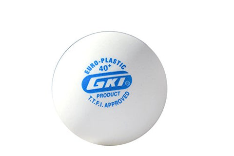 Image of GKI Euro Plastic Table Tennis Ball, Size 40+, (White)