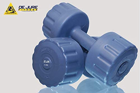 Image of De jure Fitness (Pack of 2) PVC Dumbbells 5kg Weights for Home Fitness.