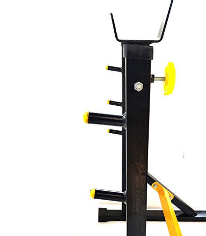 Image of Protoner Blend Joint Squat Stand with Safety Holders Heavy Duty Structure (Black and Yellow)