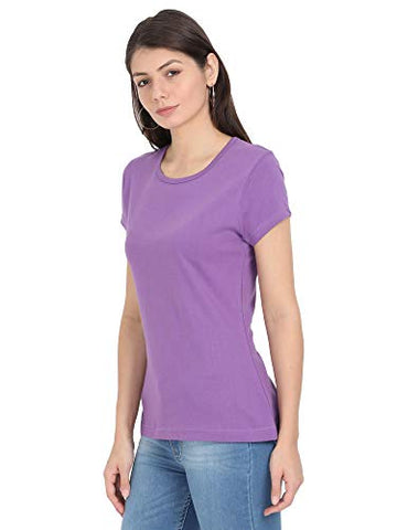 Image of Woodwose Organic Clothing Women's Organic Cotton T-Shirt (OCWTSLI01-M_Lilac_M)