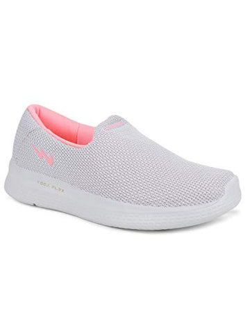 Image of Campus Women's Zoe Plus L.Gry/B.Pink Running Shoes -4 UK/India