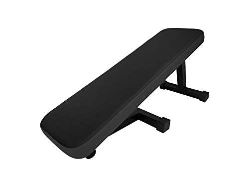 SNOWA Foldable Flat Travel Weight Bench for Multipurpose Fitness Exercise Gym Workout, Heavy Duty Bench for Home & Pro Gym Fold to 6 inch High (42 inch, Black)