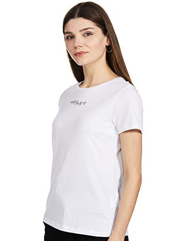 Image of Amazon Brand - Eden & Ivy Women's Regular Work Utility T-Shirt (Pack of 2) (PAG101B_White & Black2 XXL)