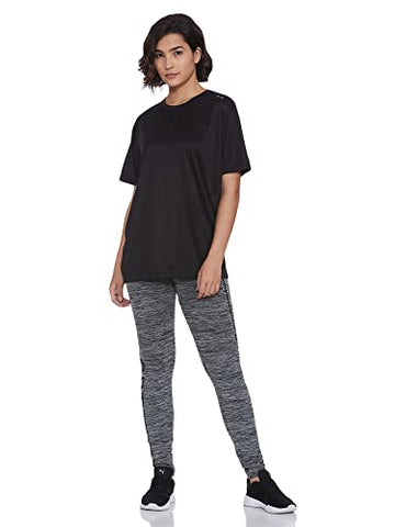 Image of Puma Women Active Logo Heather Tee Black Heath S