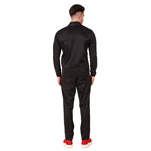 Pro Sports Track Suit for Men Full Zip Running Jogging Athletic Sports Jacket and Pants Set Red/Black