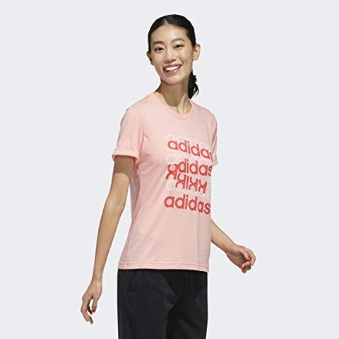 Image of adidas Women's Big Graphic T-Shirt Glory Pink/Core Pink Small