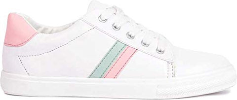 Image of RINDAS Women's | Ladies | Females | Girls Comfortable, Fashionable, Synthetic Leather, Shoes College Wear | Casual Sneakers White