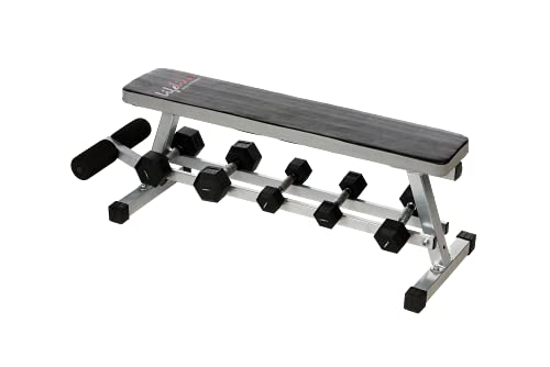 Lifeline Plain Bench with Dumbbell Stand LB 318 Flat Bench for Home & Professional Gym Utility Exercise Bench for Weight Strength Training, Sit Up Abs Multipurpose Fitness Exercise Gym Workout for Home Gym
